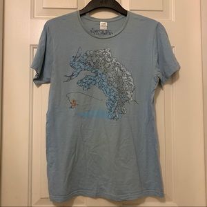 Light Blue Graphic Short Sleeve Tee